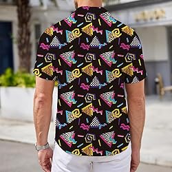 Vintage Retro 80s 90s Mens Funny Hawaiian Shirts 3D