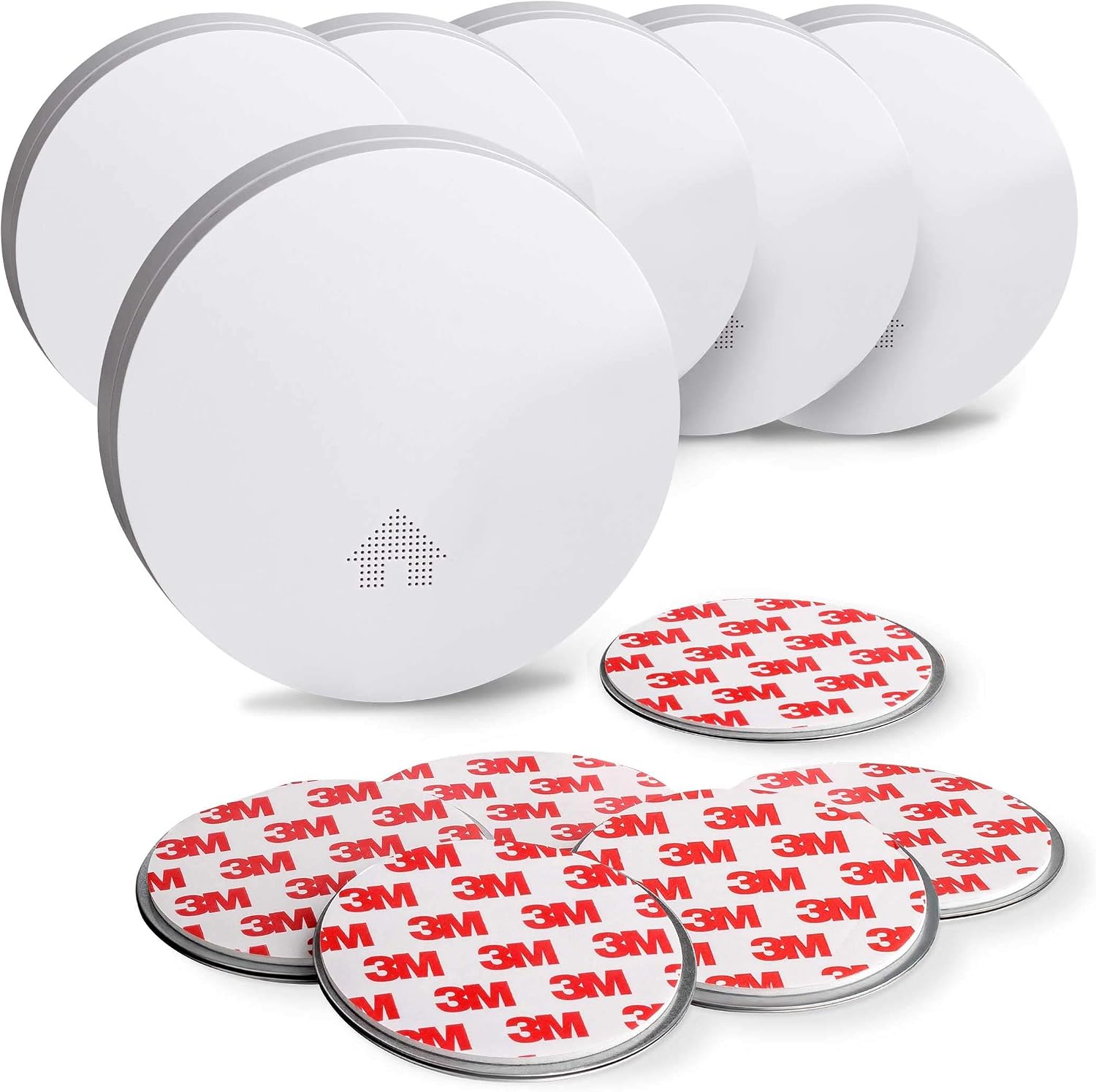 SEBSON 6x Smoke Alarm 10 Year Battery incl. Magnetic Pad, mute (10h / 10min), Lithium built-in Battery, VdS 3131