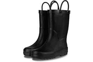 LONECONE Lone Cone Premium Natural Rubber Rain Boots for Toddlers and Kids with Solid Design