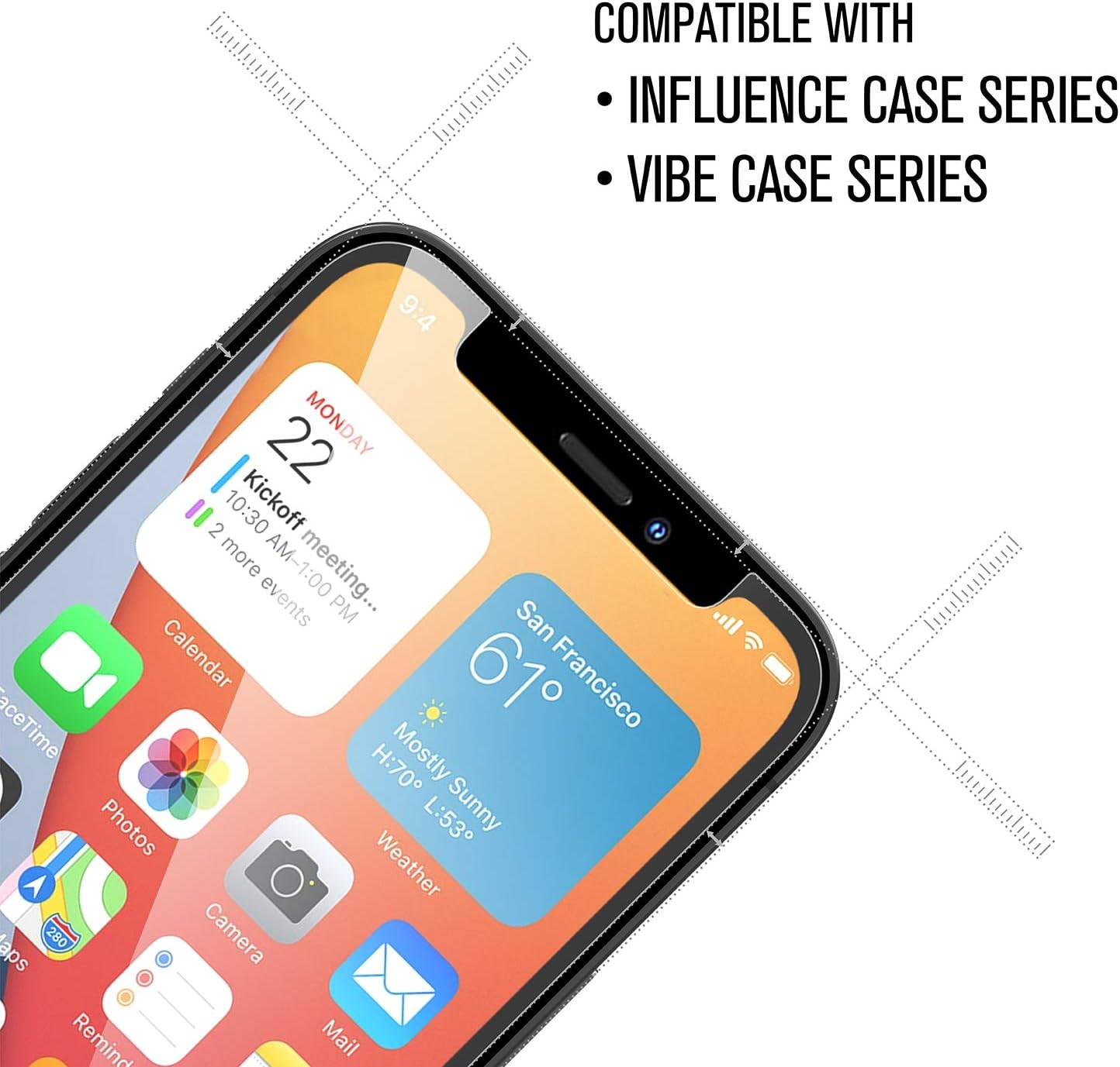 Catalyst Designed for iPhone 12 Mini Tempered Glass Screen Protector with Cleaning Pad, Shatter Proof - Image 5