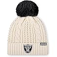 FOCO Women's NFL Team Logo Cable Knit Pom Beanie Hat