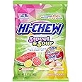 HI-CHEW Sweet & Sour Mix, Pack of 6 Bags, 3.17oz each - Watermelon Lemon Grapefruit | Unique Fun Soft & Chewy Candy, Immensely Juicy Fruity Candy Flavors, Individually Wrapped for Sharing