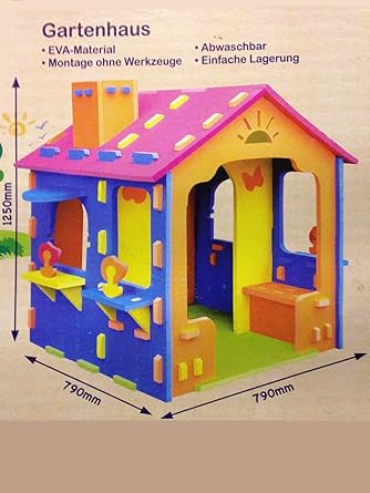 Großes Kinder Gartenhaus aus EVA (hochwertiger Schaumstoff 
