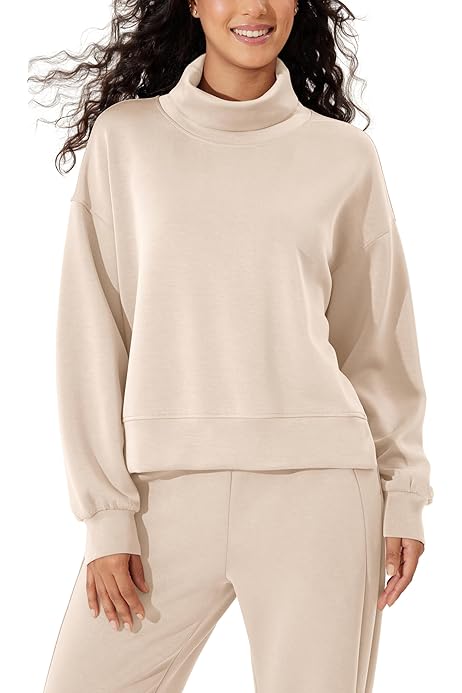 Sudaderas Largas G Gradual Sudadera Para Mujer, Suave, Cuello