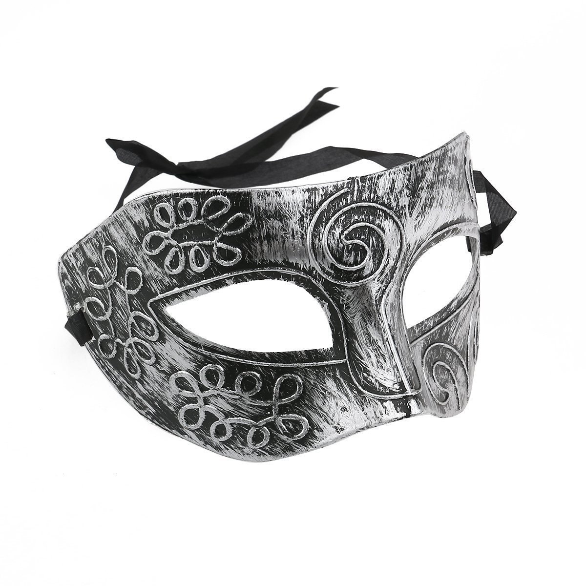 Veewon Venetian Mens Masquerade Ball Masks Face Mask for Party, Fancy Dress Ball, Masked Ball, Halloween (Silver)