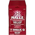 HALLS Relief Cherry Flavor Cough Drops, 30 Count (Pack of 12)
