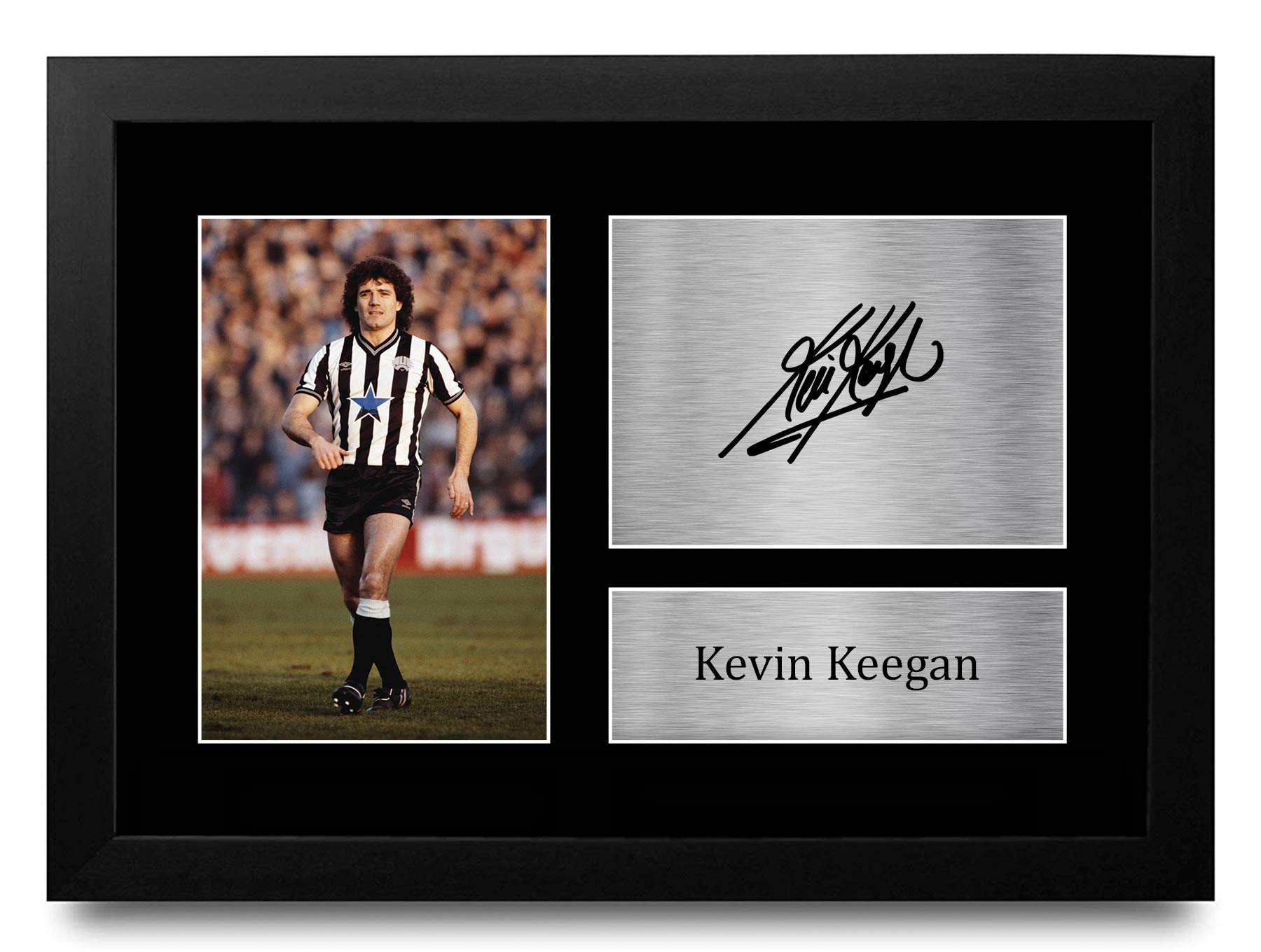 HWC Trading FR A4 Kevin Keegan Magpies Gifts Printed Signed Autograph Picture for Fans and Supporters - A4 Framed