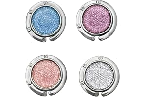 Milaloko Purse Hook Foldable - Folding Handbag Table Hanger-Bag Hanger Collection-Desk Hooks for Purse (Handle Pull-4 Pack)