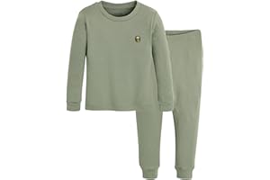 moimoln Solid Soft 6M-8Y Cotton Modal Baby Toddler Boys Girls Snug fit Pjs Pajama Long Sleepwear Daily