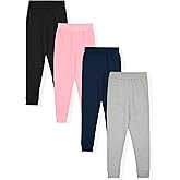 Studio 3 Little Big Girls’ Sweatpants – 4 Pack Active Fleece Jogger Pants