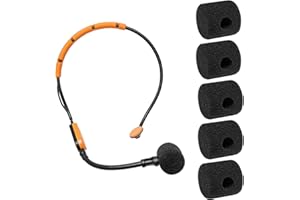 Voarmaks 5 Pcs SM31 Mic Covers Compatible with Shure SM31 P31 PGA31-TQG SM31FT, BLX14/SM31 BLX14/P31 Wireless Microphone/Headset System, High Density Foam Microphone Pop Filter Windscreen