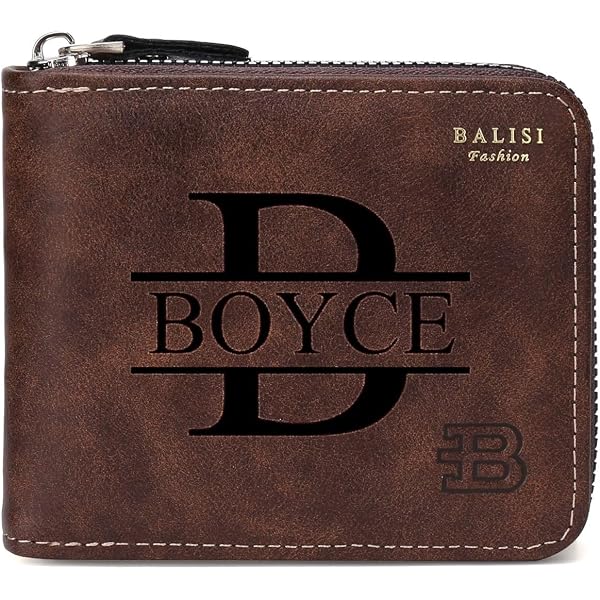 Shag Wear Compass Design Men's Billfold Wallet - Vegan Faux Leather, Brown - View #10