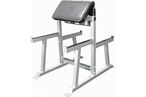 Valor Fitness Preacher Curl Bench - Adjustable Curling Machines Sit or Stand for Upper Body Home Gym Biceps Workout