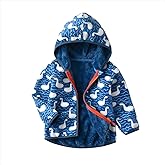 PINU Fashion Cool Print Fleece Hooded Jacket for Toddlers Kids Unisex Winter Autumn Spring Warm Cartoon Outerwear