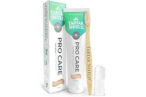 Tartar Shield Pro Care – Natural Enzymatic Pet Toothpaste Kit – Protects Against Plaque & Tartar - Freshens Breath & Removes Stains – Cleans Teeth and Gums – for Dogs & Cats - Coconut Flavor, 3 Oz.