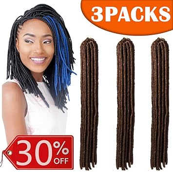 Amazon Com 3 Packs Lot Faux Locs Crochet Hair 20 Inch Locs