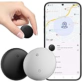 Air Tracker Tags Smart Tracker(2025), Works with Google's Find Hub/Find My Device (Android Only) App, Tracker Tag Locator for Keys, Luggage, Satchel, Backpack (Not for Apple Devices) (Black+White)
