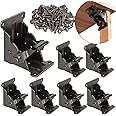 8Pack Folding Table Legs Bracket Foldable Table Bracket Lock Extension Support Brackets Locking Hinges, Foldable Support Brackets Self-Locking Hinges for Tables Leg, Bed Leg, Workbench