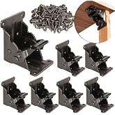 8Pack Folding Table Legs Bracket Foldable Table Bracket Lock Extension Support Brackets Locking Hinges, Foldable Support Brackets Self-Locking Hinges for Tables Leg, Bed Leg, Workbench