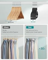 SONGMICS Plastic Hangers CRP041P01 0.5 cm Thick 41.5 cm Wide Pink/Dark Grey 20 view 5