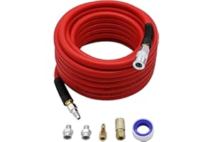 YOTOO Air Hose 1/2 in. x 50 ft, 300 PSI Hybrid Air Compressor Hose, Heavy Duty, Lightweight, Kink Resistant, All-Weather Flex
