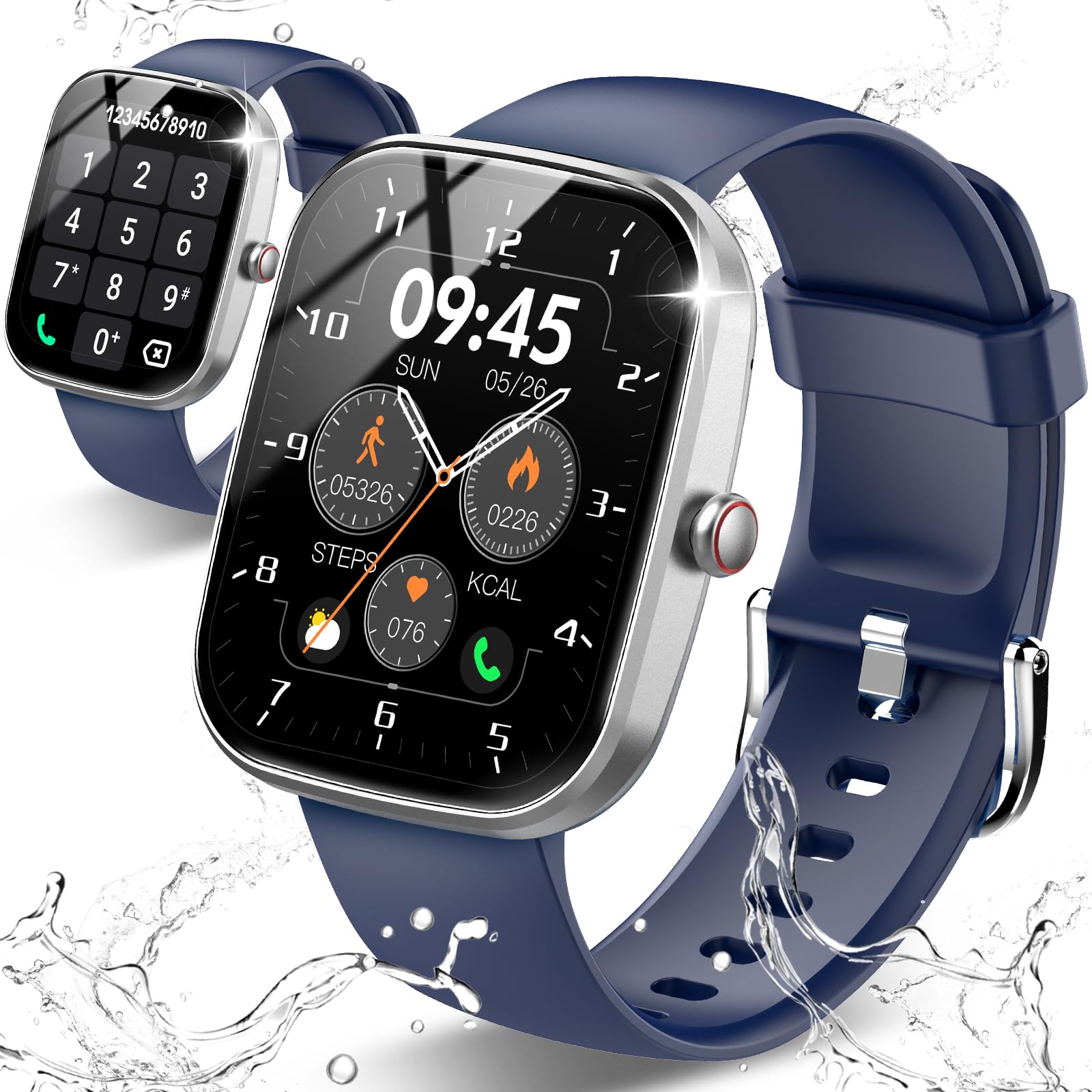 Photo 1 of Csasan Smart Watch, 1.91" HD Screen Smartwatch for Men Women(Answer/Make Call), Fitness Watch with Heart Rate/Sleep Monitor/Steps Monitor, 110+ Sports Modes, IP68 Waterproof Activity Trackers, Blue