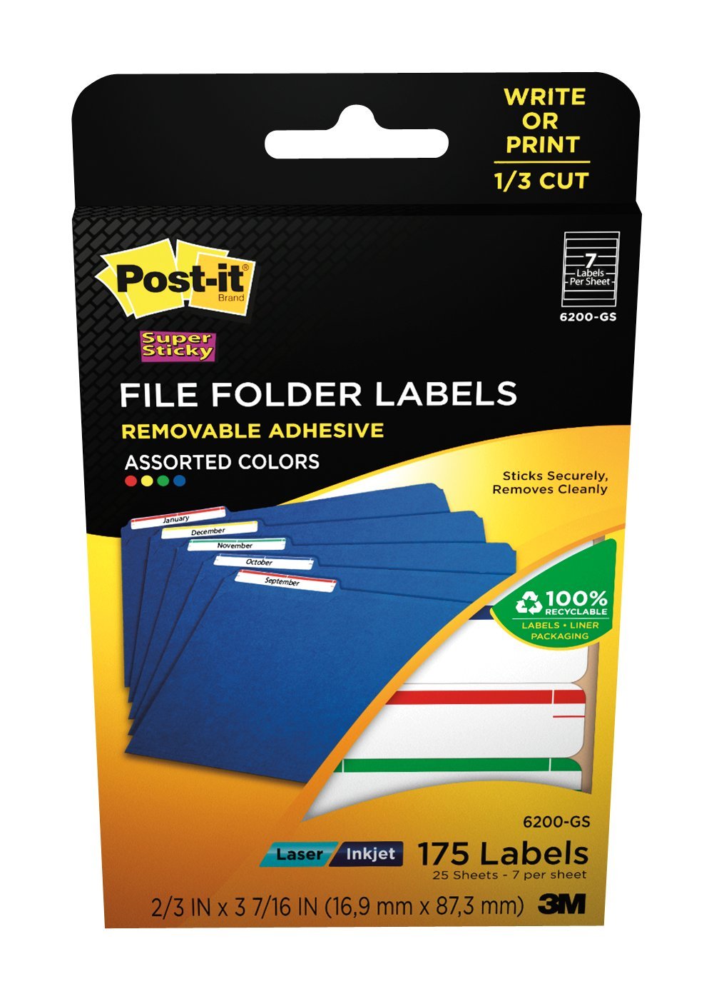 x ... 2/3 Folder 3-7/16 Labels, : File Amazon.com Post-it(R) 2/3 Labels, Folder ... Post-it(R) 3-7/16 : x Amazon.com File