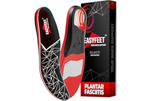 EASYFEET Premium Anti-Fatigue Shoe High Arch Support Insoles Men Women - Plantar Fasciitis Inserts - Orthotic Inserts Shoe Soles Standing All Day - Flat Feet Foot - Work Boot Insoles