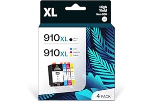 OSIR 910XL Compatible Ink Cartridges Combo Pack for HP 910 XL Work with HP OfficeJet 8010 8015 8018 8022 OfficeJet Pro 8020 8025 8028 8035 (4 Pack)