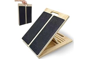 Zihvfzu Portable Wooden Slant Board for Calf Stretching,Adjustable Incline Calf Stretcher and Squat Wedge for Exercise, Physical Therapy and Ankle Mobility,for Knees, Feet and Achilles Support