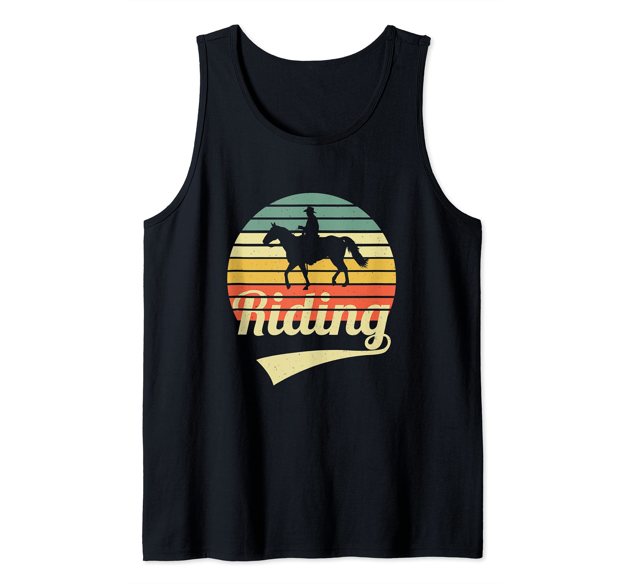 Vintage Riding Rider Horses Horse Retro Dressage Horse Tank Top