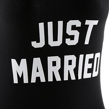 just married swimming costume