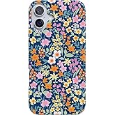 Casely iPhone 16 Plus Case | Full Bloom | Navy Floral | Compatible with MagSafe | Classic Ultra Slim Design