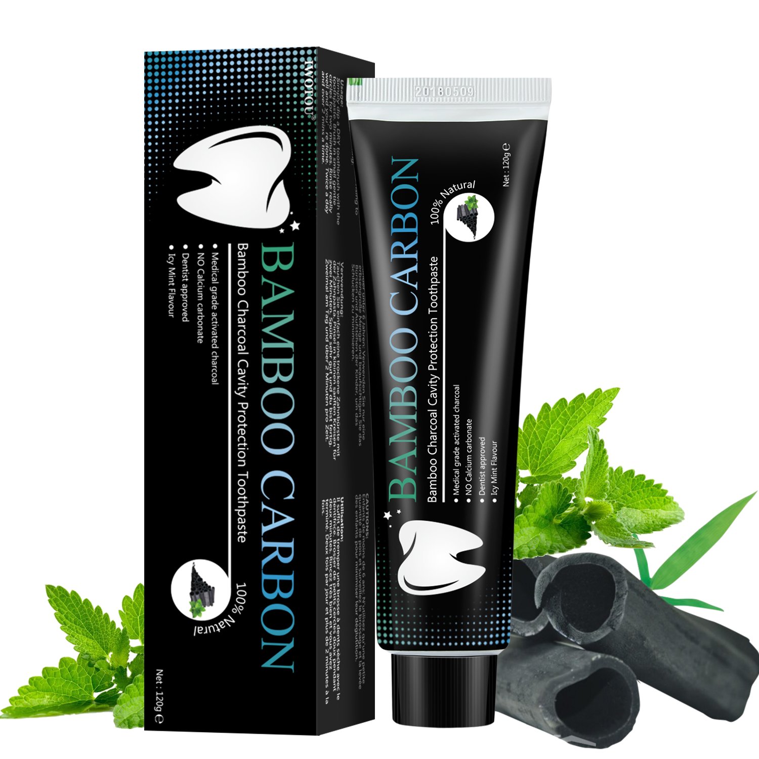 Wotek Dentifrice Au Charbon De Bambou Top Dentifrices selon les notes Amazon.fr
