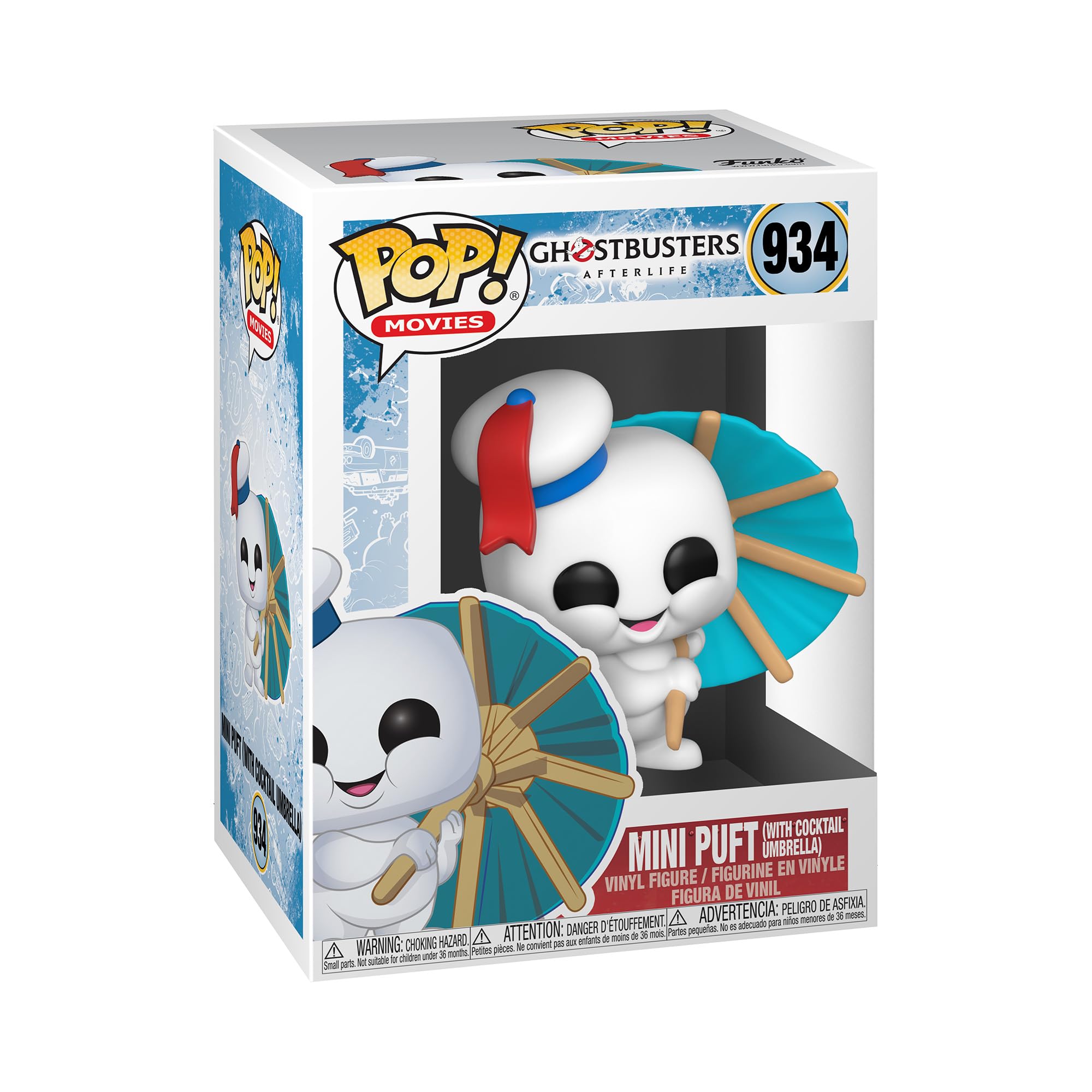Funko Pop! Movies: Ghostbusters: Afterlife - Mini Puft With Cocktail Umbrella - Collectable Vinyl Figure - Gift Idea - Official Merchandise - Toys for Kids & Adults - Movies Fans
