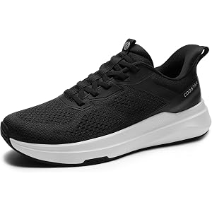 Coostar Mens Walking Shoes Athletic Sneakers Lightweight Slip on Shoes with Arch Support