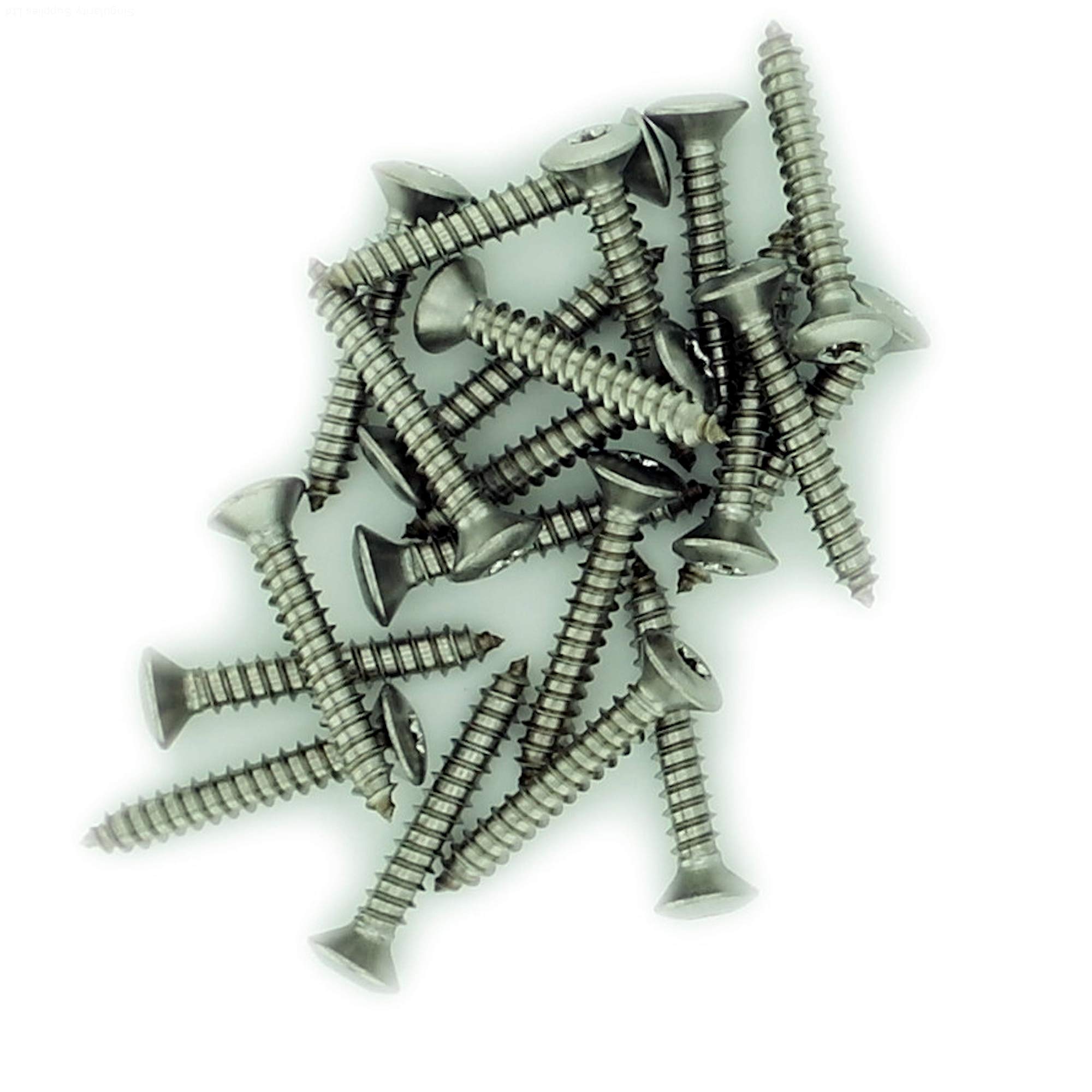 No.10 x 1.975 (4.8mm x 50mm) TX Raised Countersunk Self-Tapping Screw - Stainless Steel (A2) (Pack of 20)