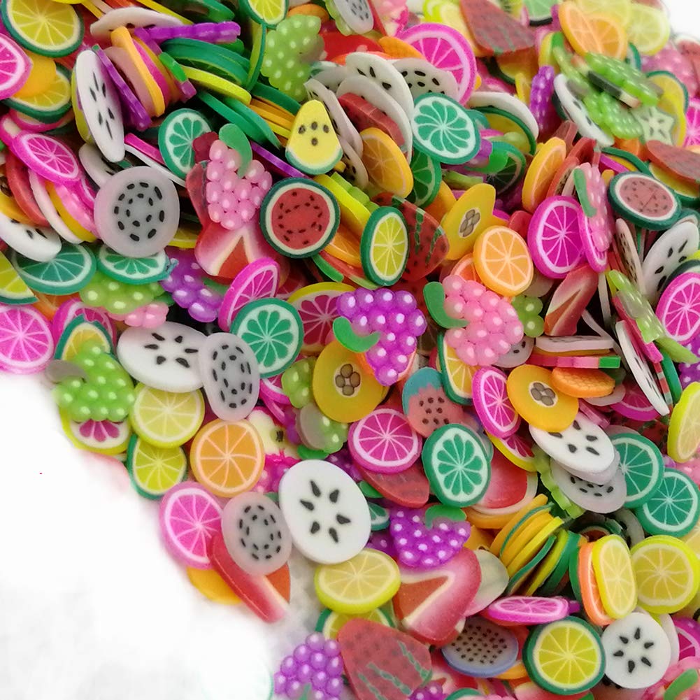 5000pcs 3D Polymer Fimo Slices DIY Nail Art Supplies Charms Slime Making Kit Cellphone Decoration Crafts-1000Pcs/Pack