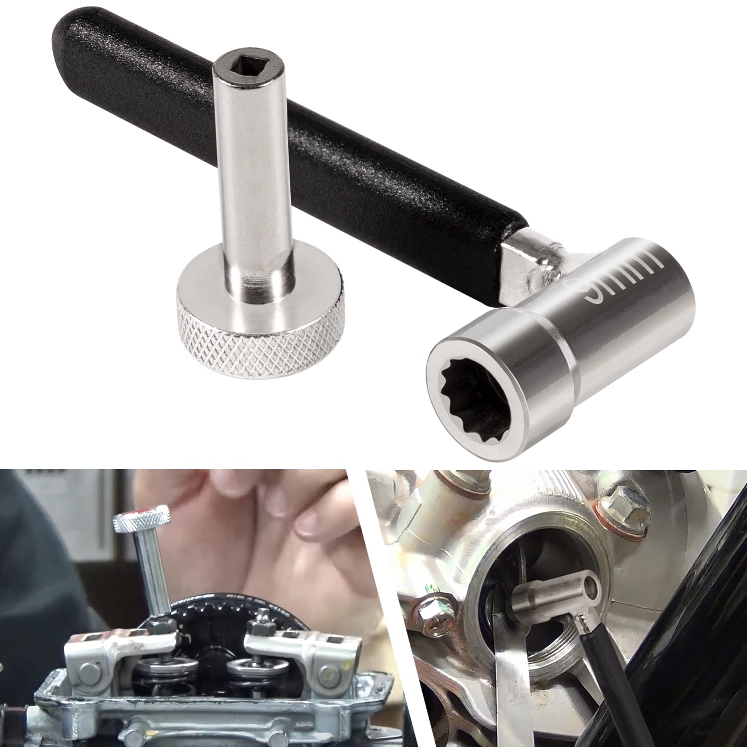 Photo 1 of besttruck Valve Tappet Adjusting Wrench Tool Kit for Motorcycles ATVs & ATCs, Include 9mm Lock Nut Wrench with 3mm Tappet Adjuster