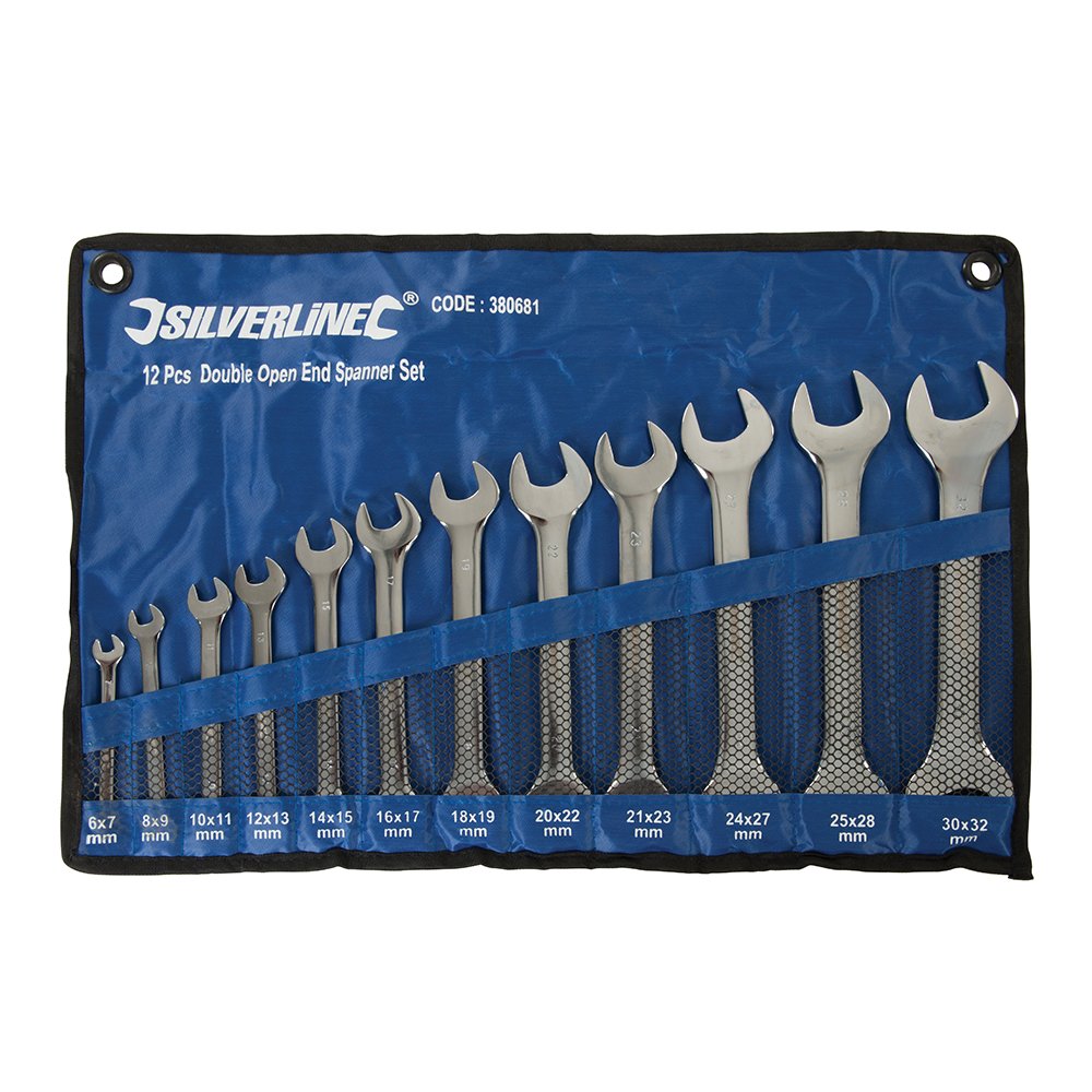 Silverline 380681 Open Ended Spanner Set 12pce 6 - 32 mm