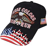 These Colors Dont Run Baseball Cap With Embroidered Eagle And American Flag