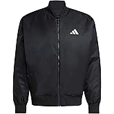 adidas mens Stadium 3-stripes Waxed Woven Bomber