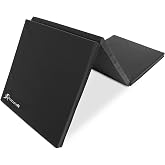 ProsourceFit Tri-Fold Folding Thick Exercise Mat 6&rsquo;x2&rsquo; with Carrying Handles for MMA, Gymnastics, Stretching, Core Workouts