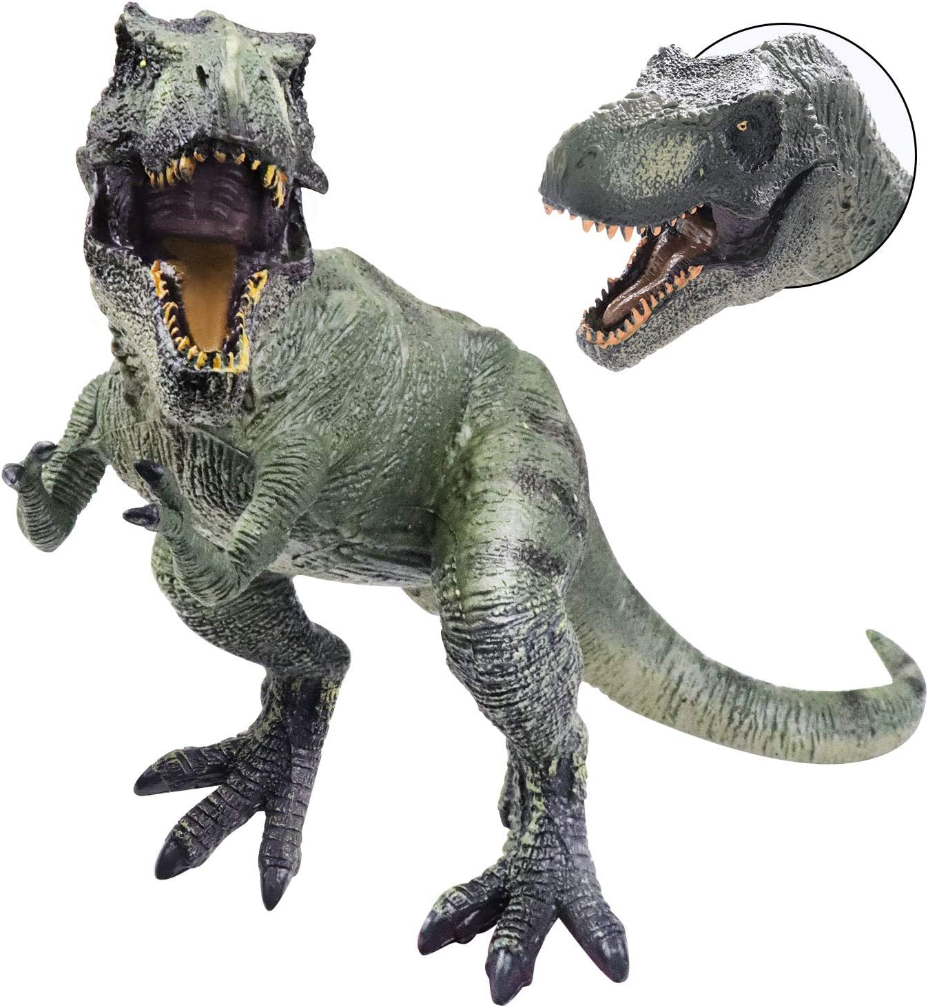 YIJIAOYUN 12 Zoll große Kunststoff Sortiert Dinosaurier Figur grün