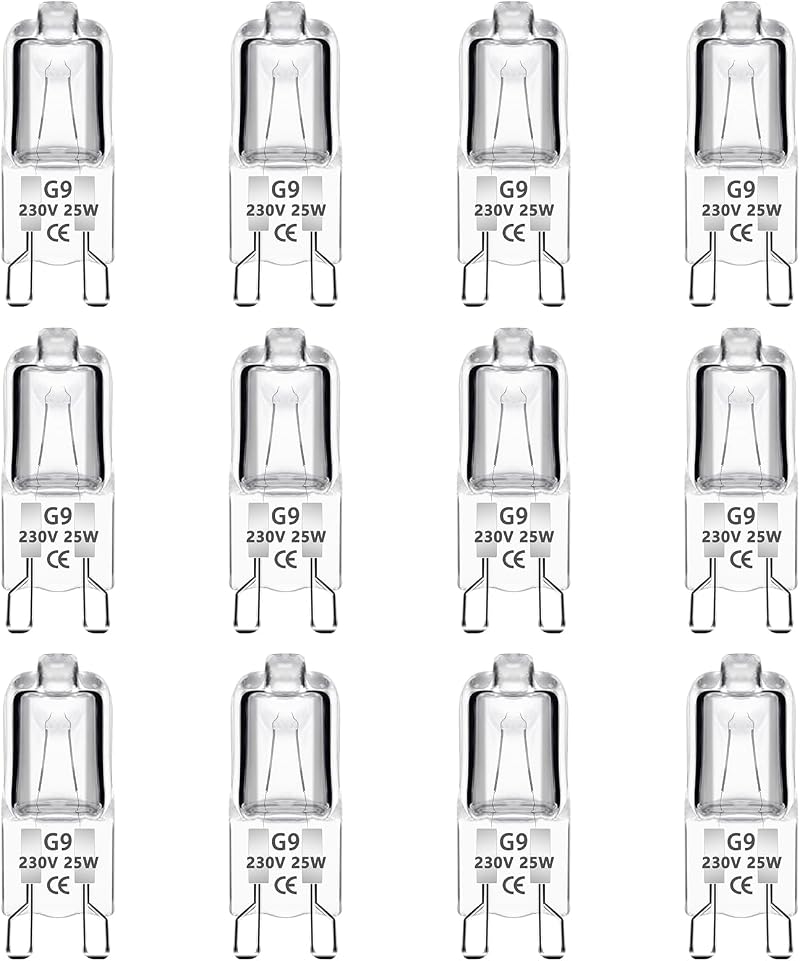 Caldarax 12 Pack G9 25W Halogen Oven Bulbs 230V 2700K Warm White 250LM