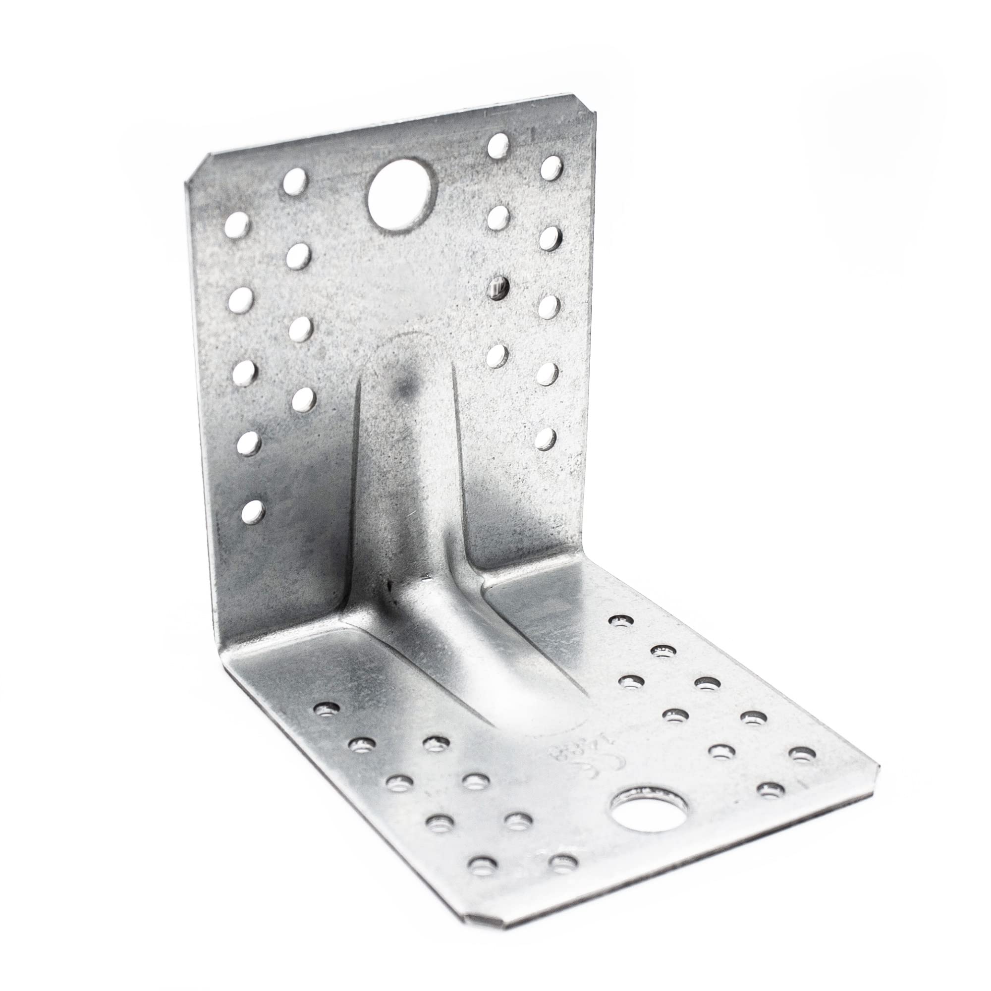DOJA Barcelona | Union Angle | Pack 10 | 105x105x90mm | 2.5 Thickness | Galvanized Steel | Angle Bracket Mounting and Reinforcement Furniture | Right Angle Bracket | Support Shelf, Table, Furniture