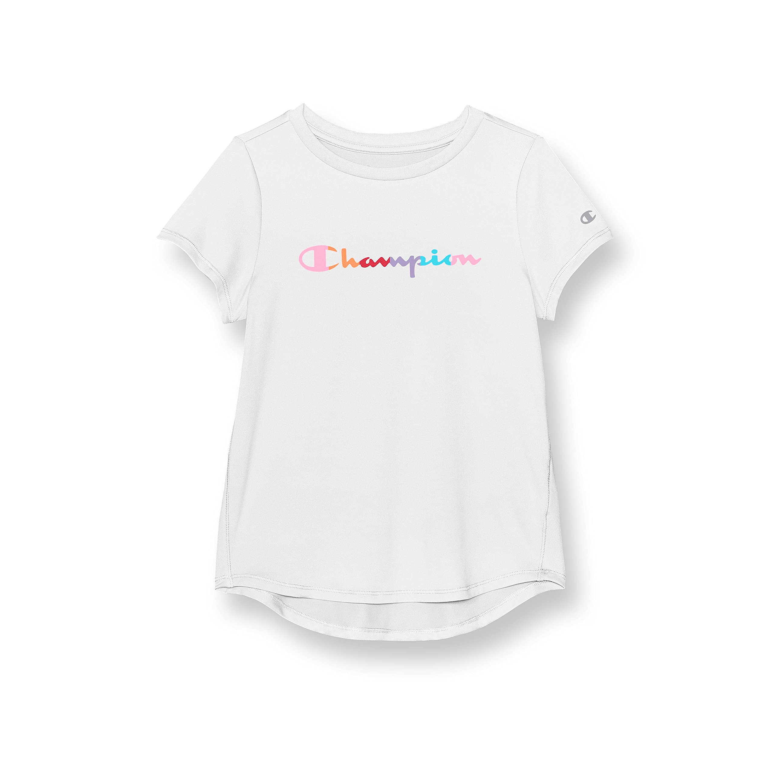 Photo 1 of Champion Little, Kids' T Girls, Cute Hi-Lo Tee Shirt, Lightweight, White