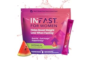 Real Ketones Intermittent Fasting Drink Mix for Women BHB Exogenous Ketones Powder with Fasting Electrolytes & Green Coffee Bean Extract for Energy Focus and Hormonal Balance (Watermelon) - 30ct