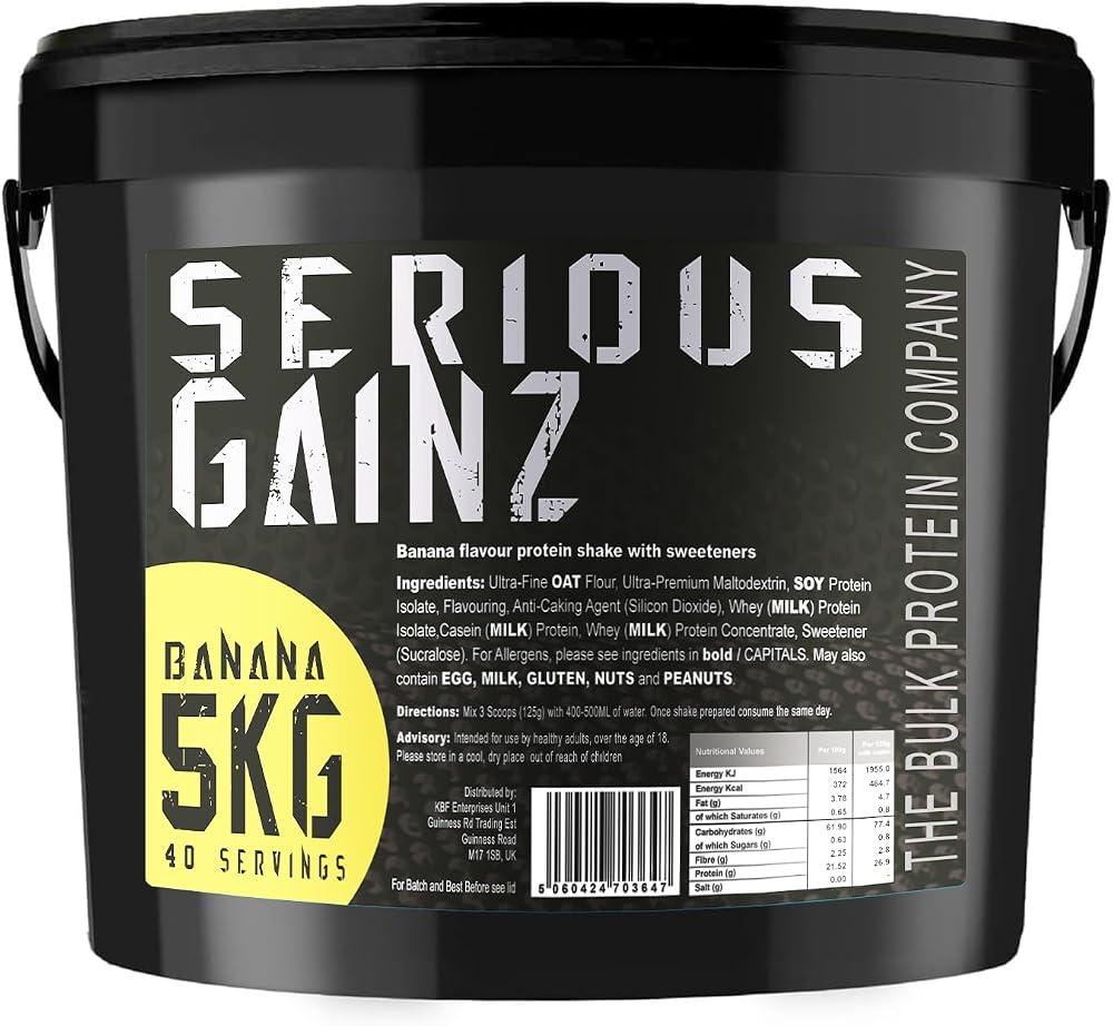 The Bulk Protein Company Serious Gainz Mass Gainer Banana 5 kg