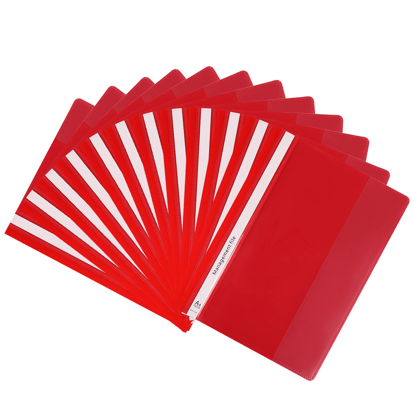 GUOKOFF A4 Project Folder (Red x 12Pcs), Plastic Report Files 2 Prong, A4 Report Project Document File Folders, Presentation Project Folder for Office School